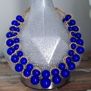 Royal Blue Double Bead Necklace